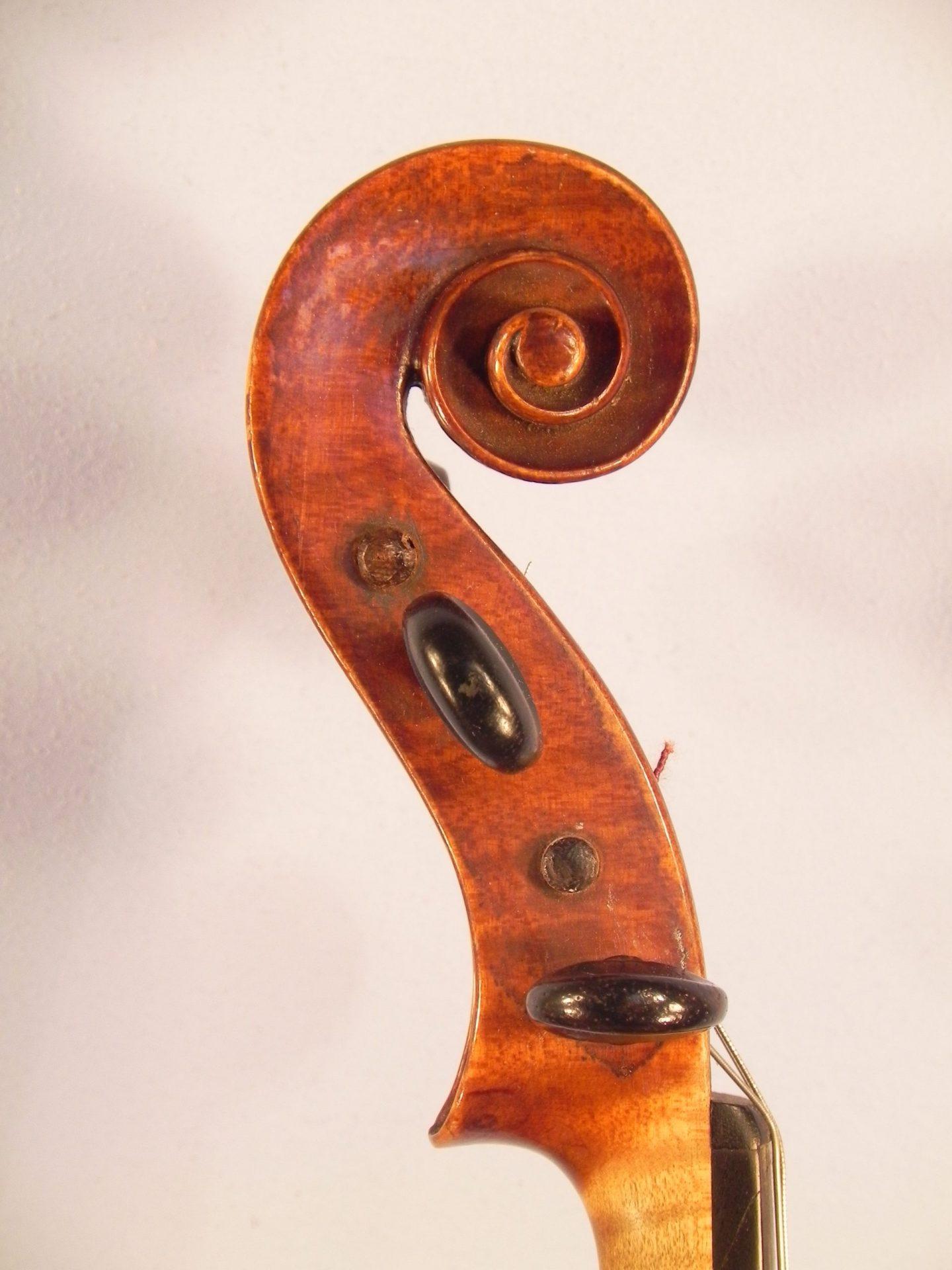 14721 - Good 19th C English violin labelled Brunskill - Image 3